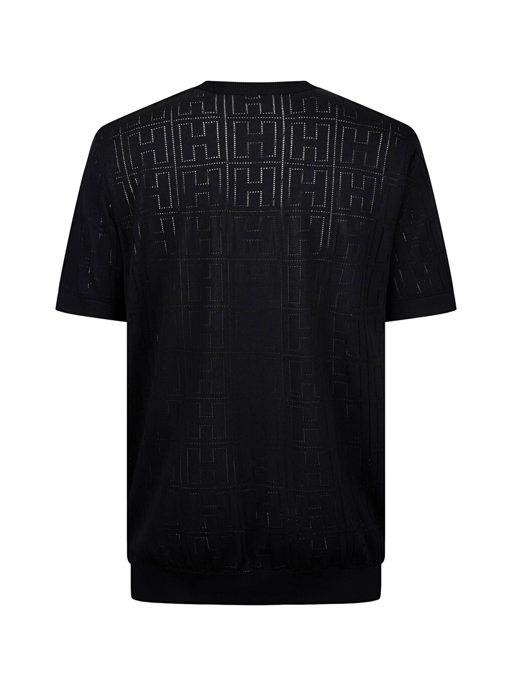 Siyah Regular Fit Bisiklet Yaka Rayon Tişört-1