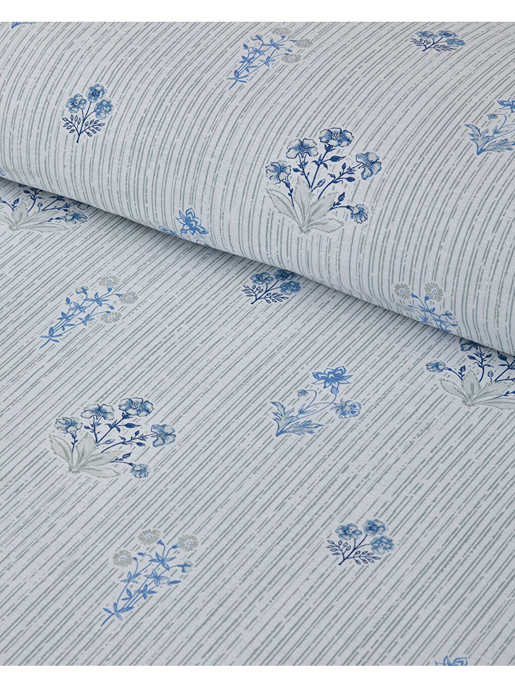 Seaside Blossom Pamuklu Çift Kişilik Nevresim Seti 200x220 cm Yeşil-2