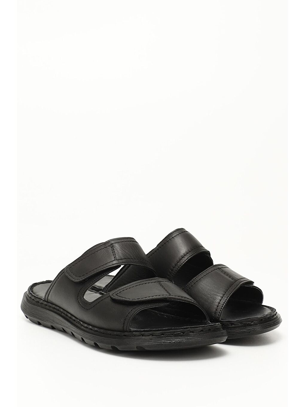 Siyah SİYAH  Hakiki Deri Erkek Terlik 42825-1