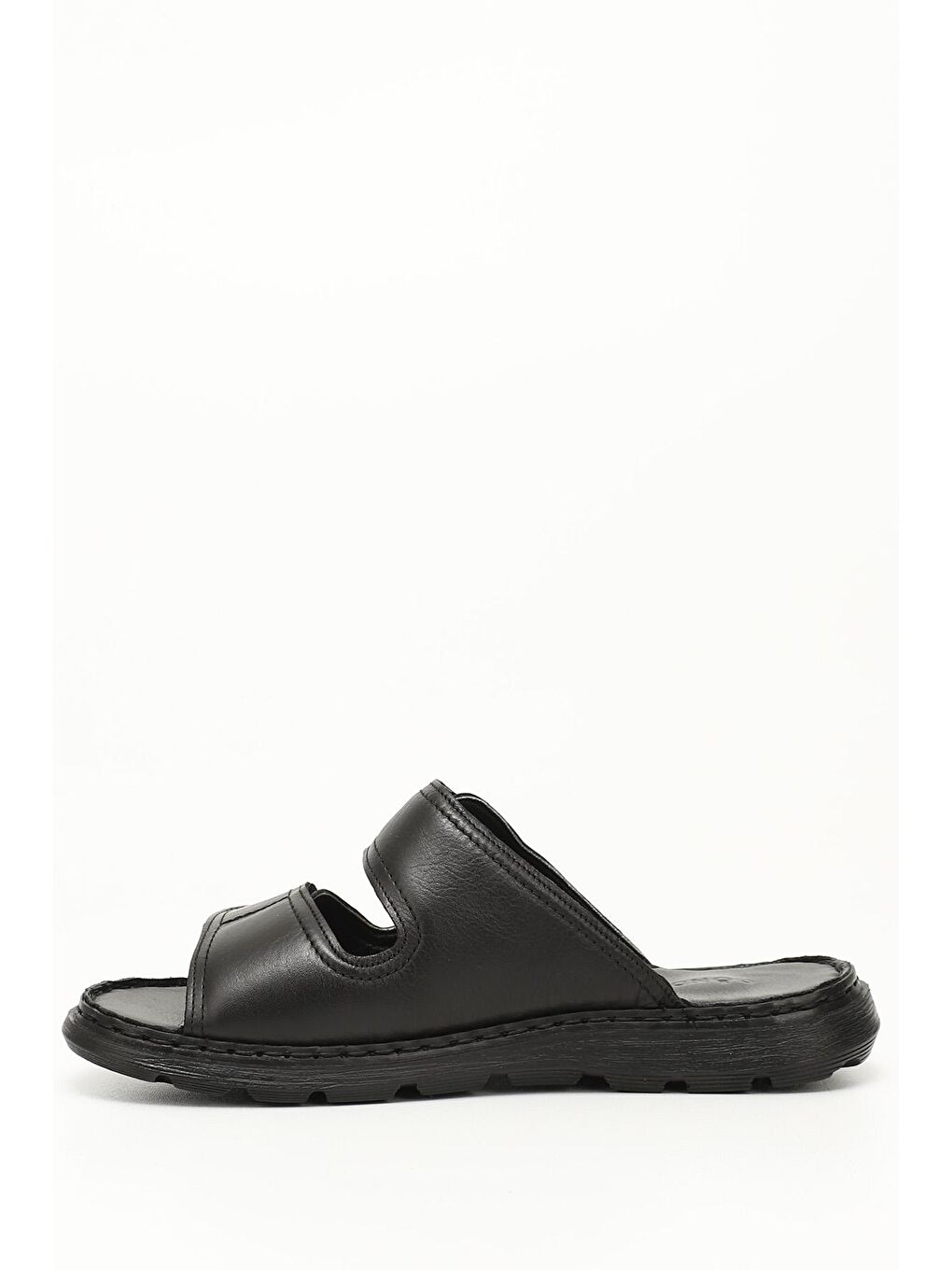 Siyah SİYAH  Hakiki Deri Erkek Terlik 42825-2