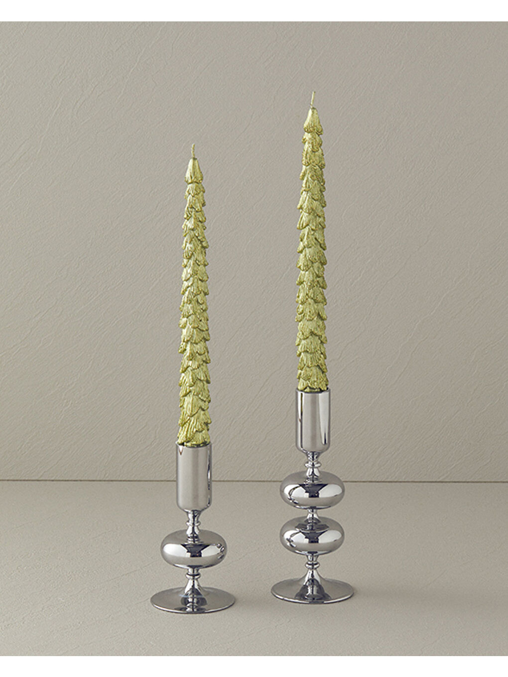 Christmas Tree 2'li Yılbaşı Mum 26,4x5,7x3,5 cm Yeşil-1