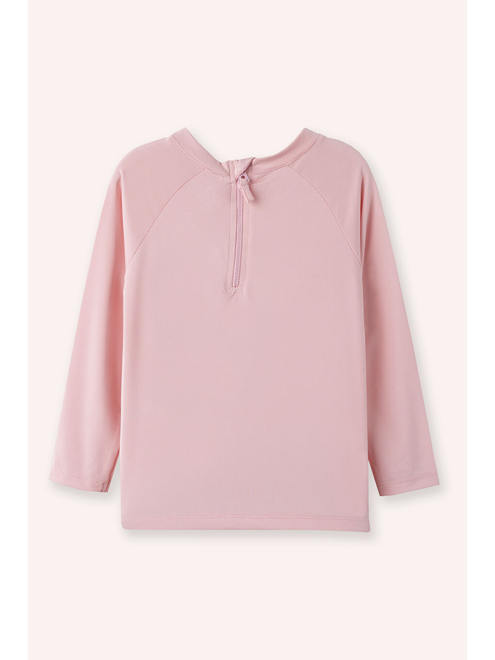 Fuşya Kız Bebek Bisiklet Yaka Uv Korumalı Pembe Tişört-1