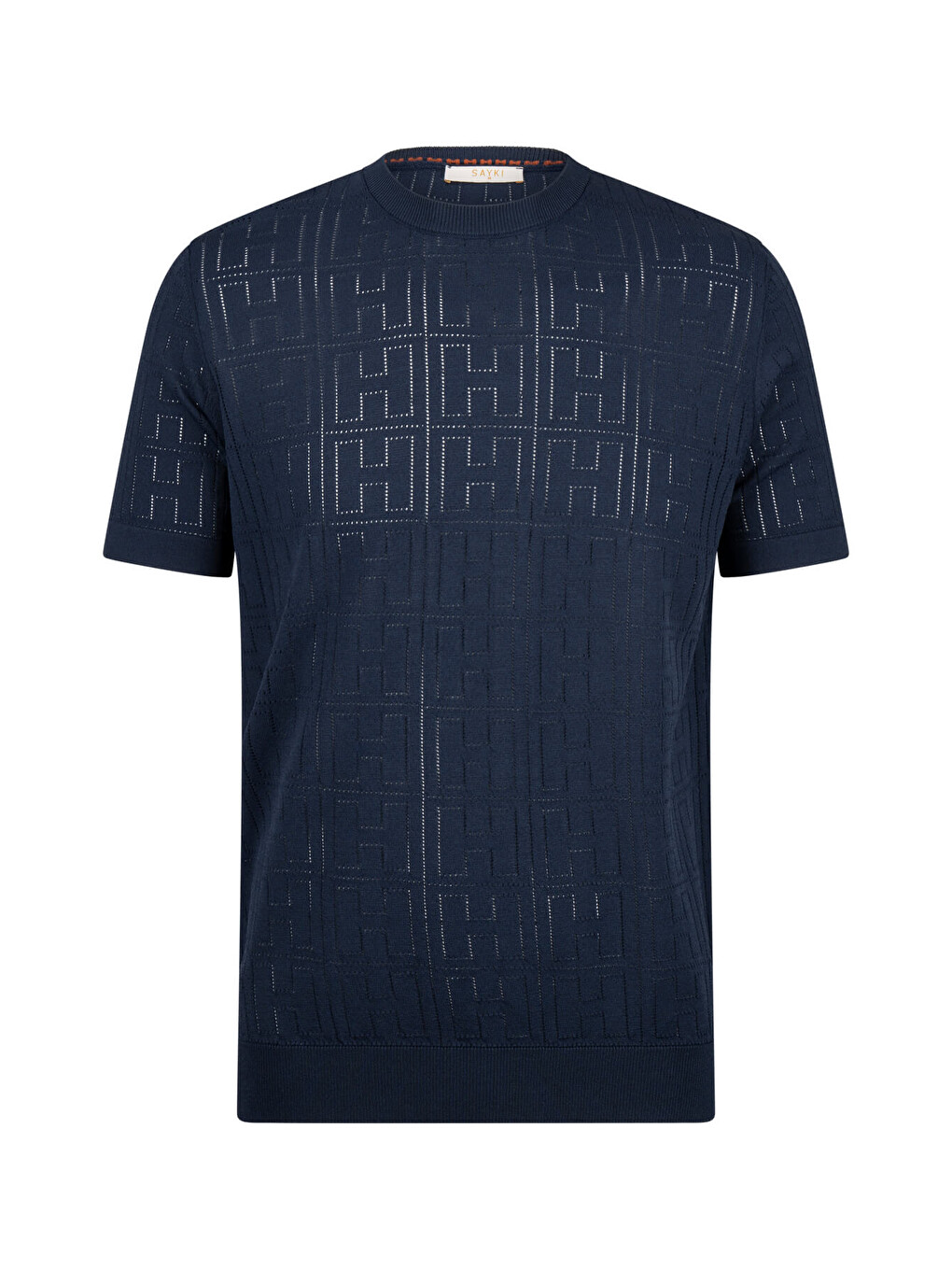 Lacivert Regular Fit Bisiklet Yaka Rayon Tişört