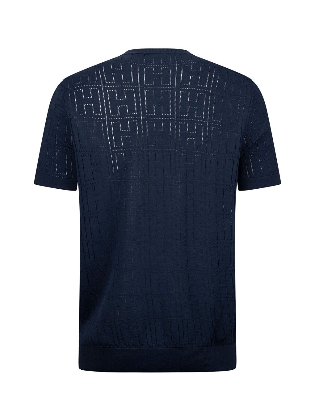 Lacivert Regular Fit Bisiklet Yaka Rayon Tişört-1