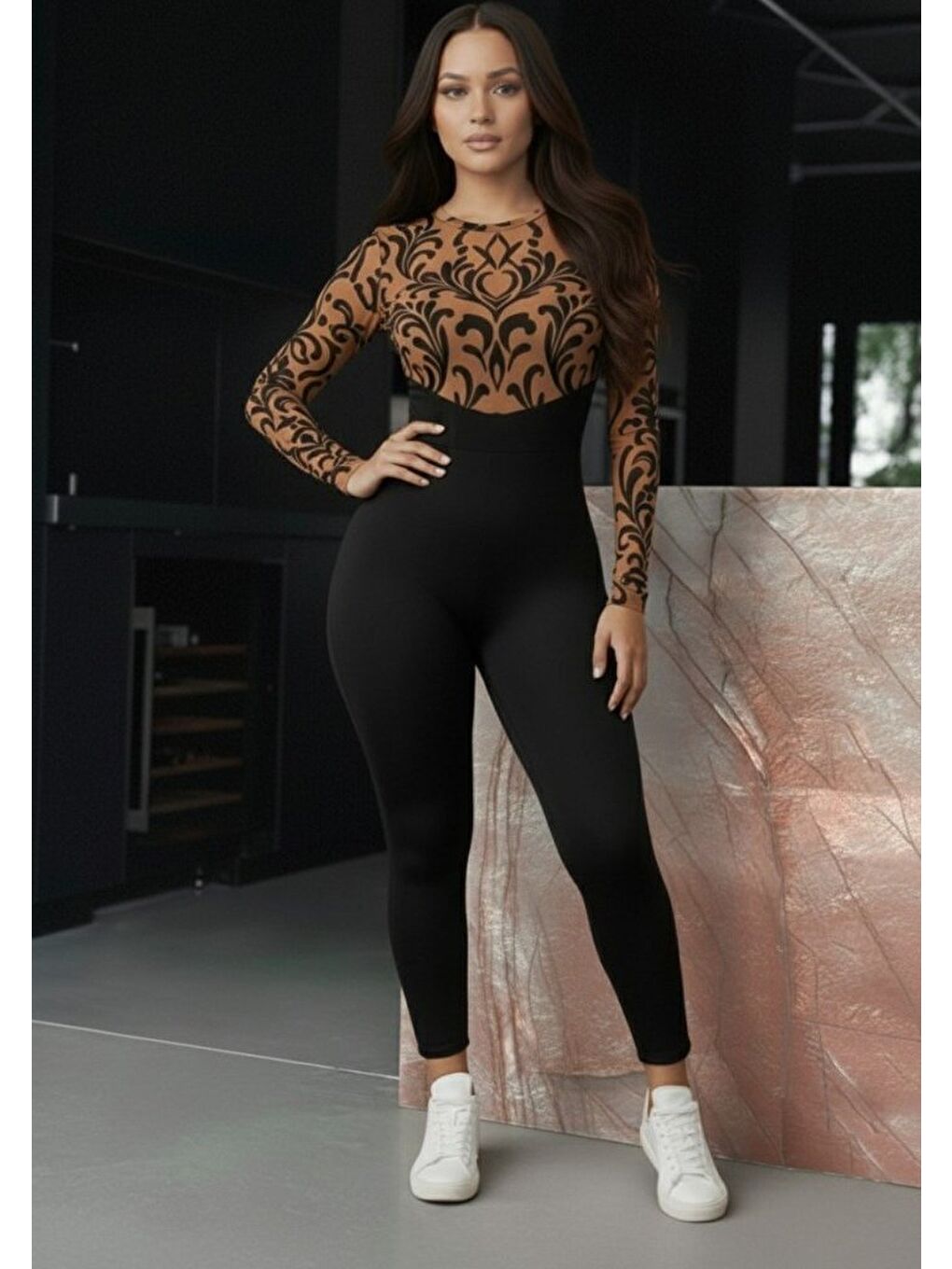 Kadın Siyah Krep Kumaş Pantolon-1