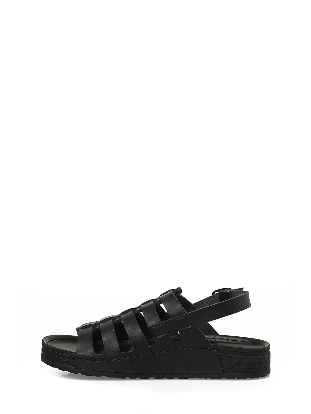 167208.Z6FX Siyah Kadın Düz Sandalet-2