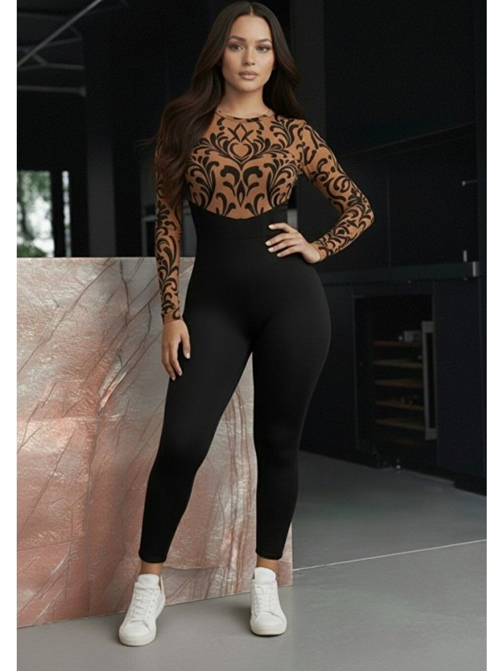 Kadın Siyah Krep Kumaş Pantolon-3