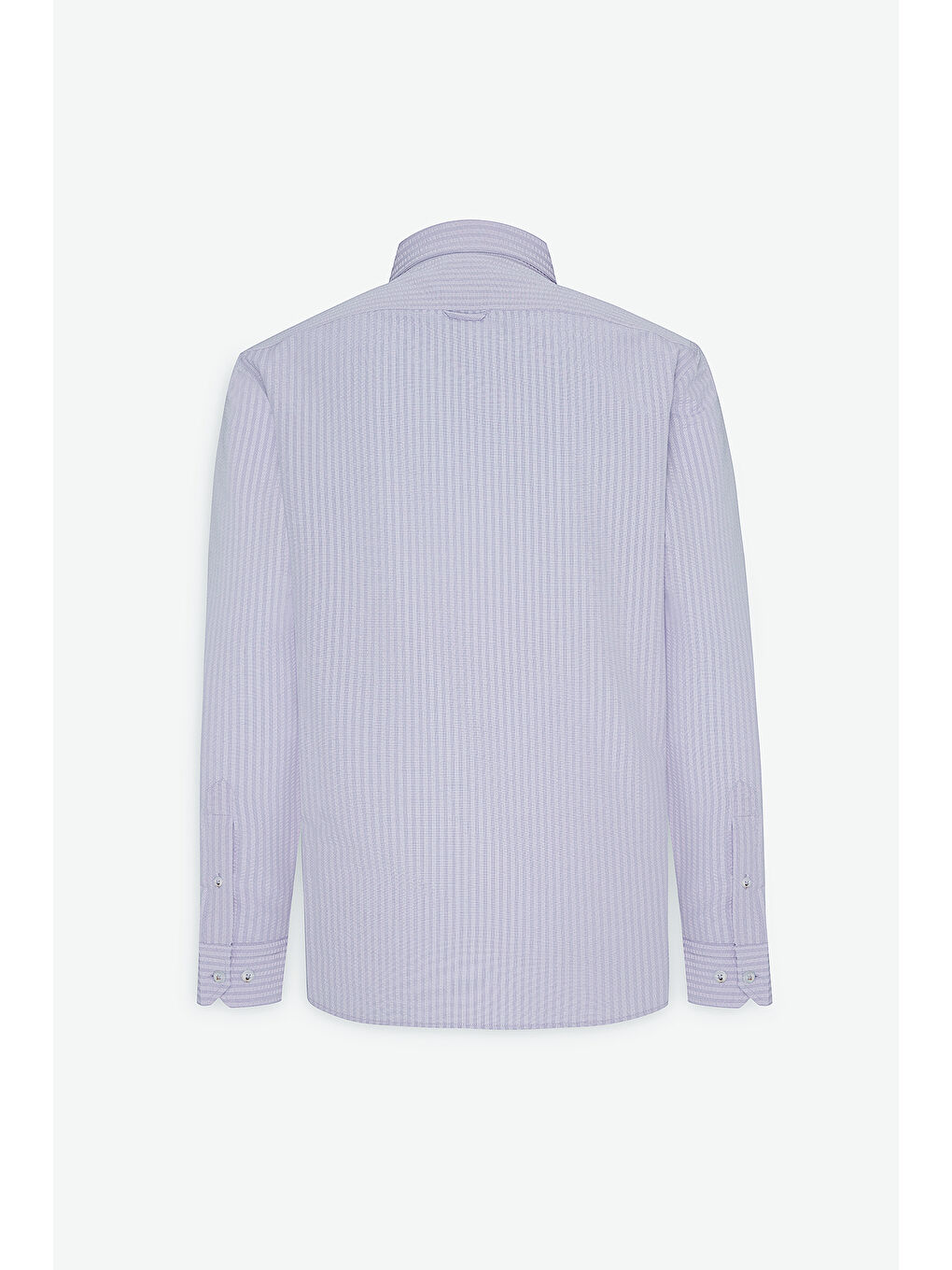 Erkek Lila Slim Fit Dar Kesim Gofre Desenli Düğmeli Yaka Hafif Kumaş Gömlek-8