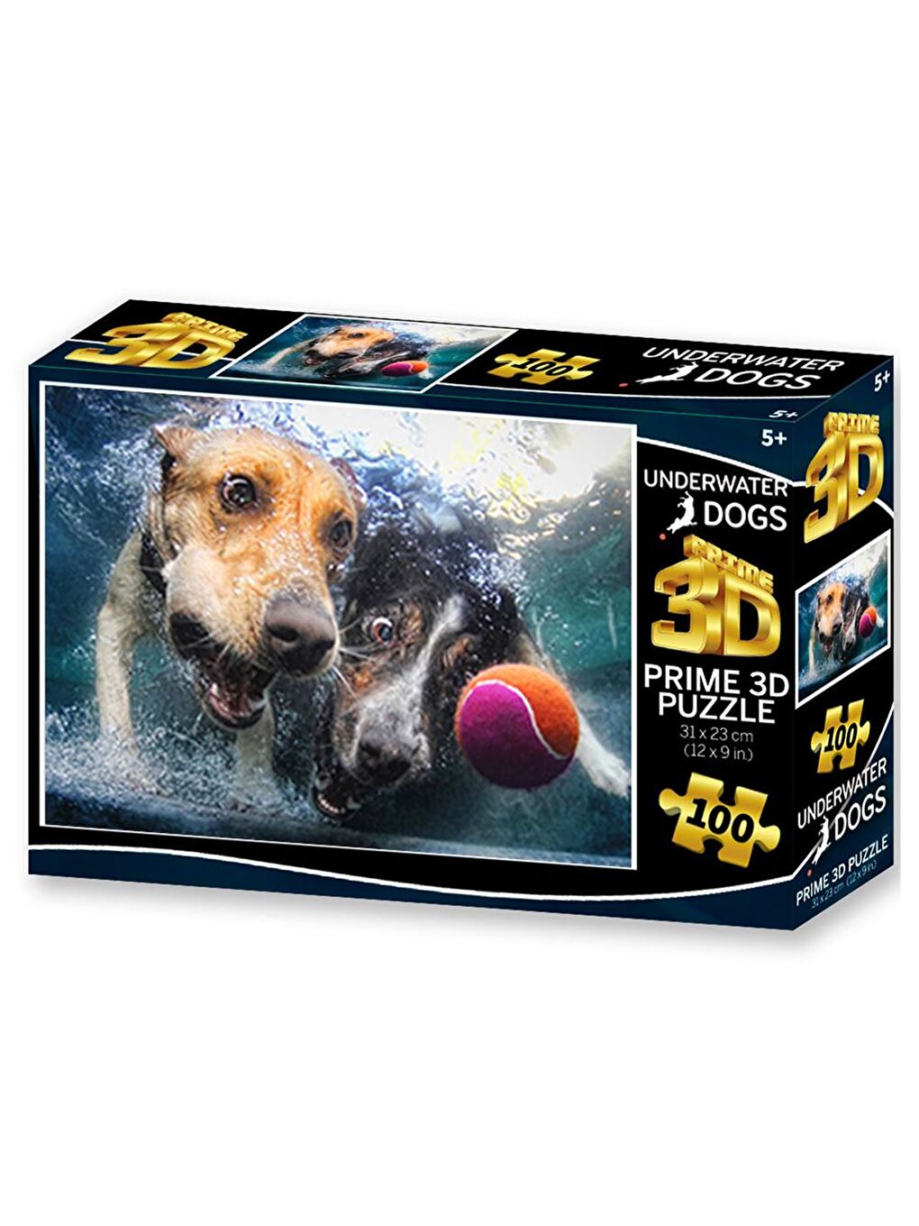 Prime 3D Su Altında Köpekler Puzzle 100 Parça 20529