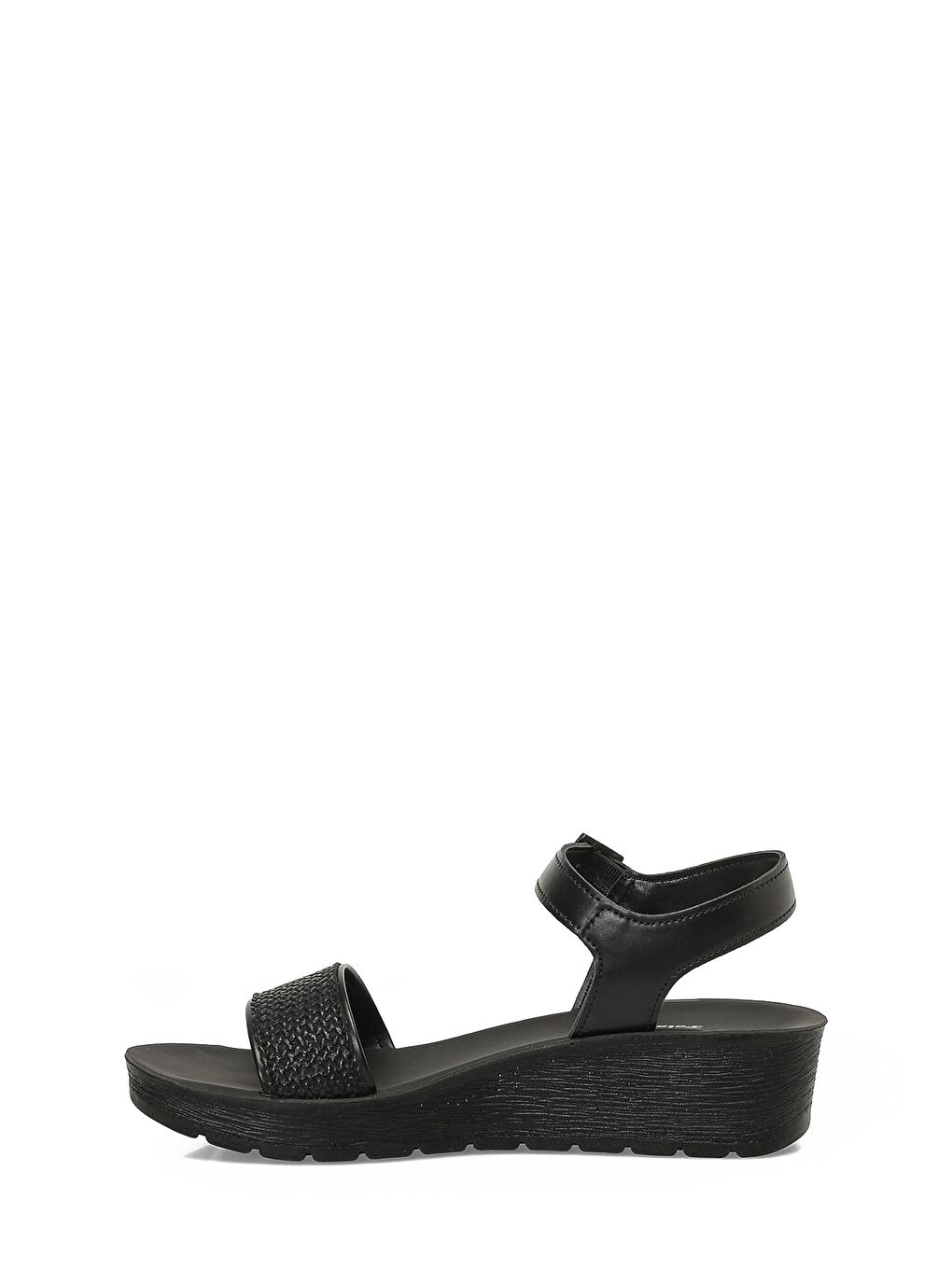 409064.Z6FX Siyah Kadın Dolgu Topuk Sandalet-2