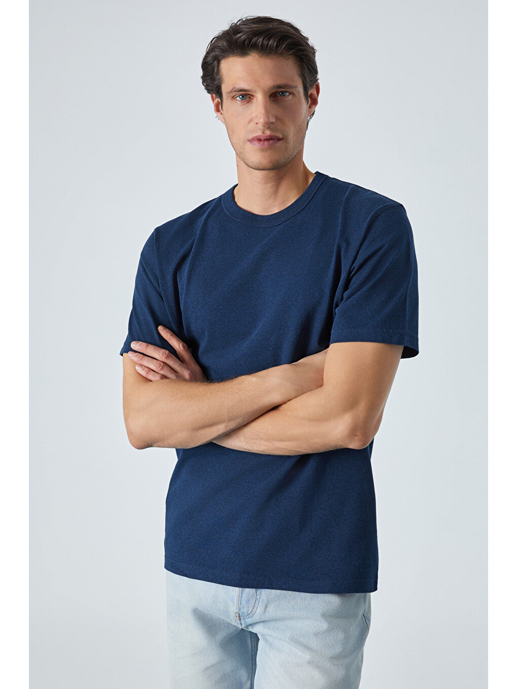 Peltz Erkek Relaxed Bisiklet Yaka Kısa Kollu Lacivert T-shirt-2
