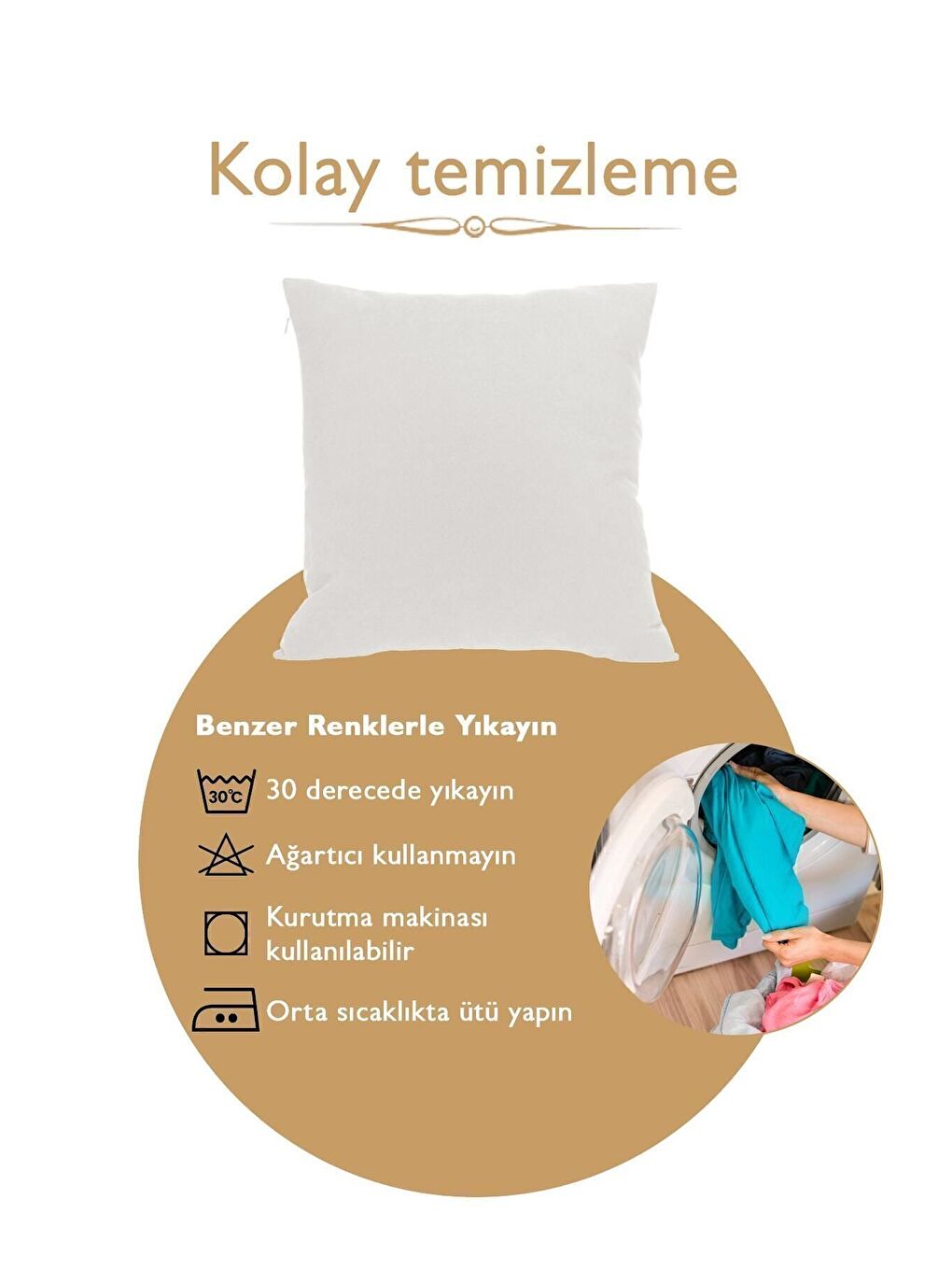 Panoroma Süet Dokulu Düz Punch (Panç) İçin Uygun Açık Gri 50X50 Dekoratif Kırlent Kılıfı-7