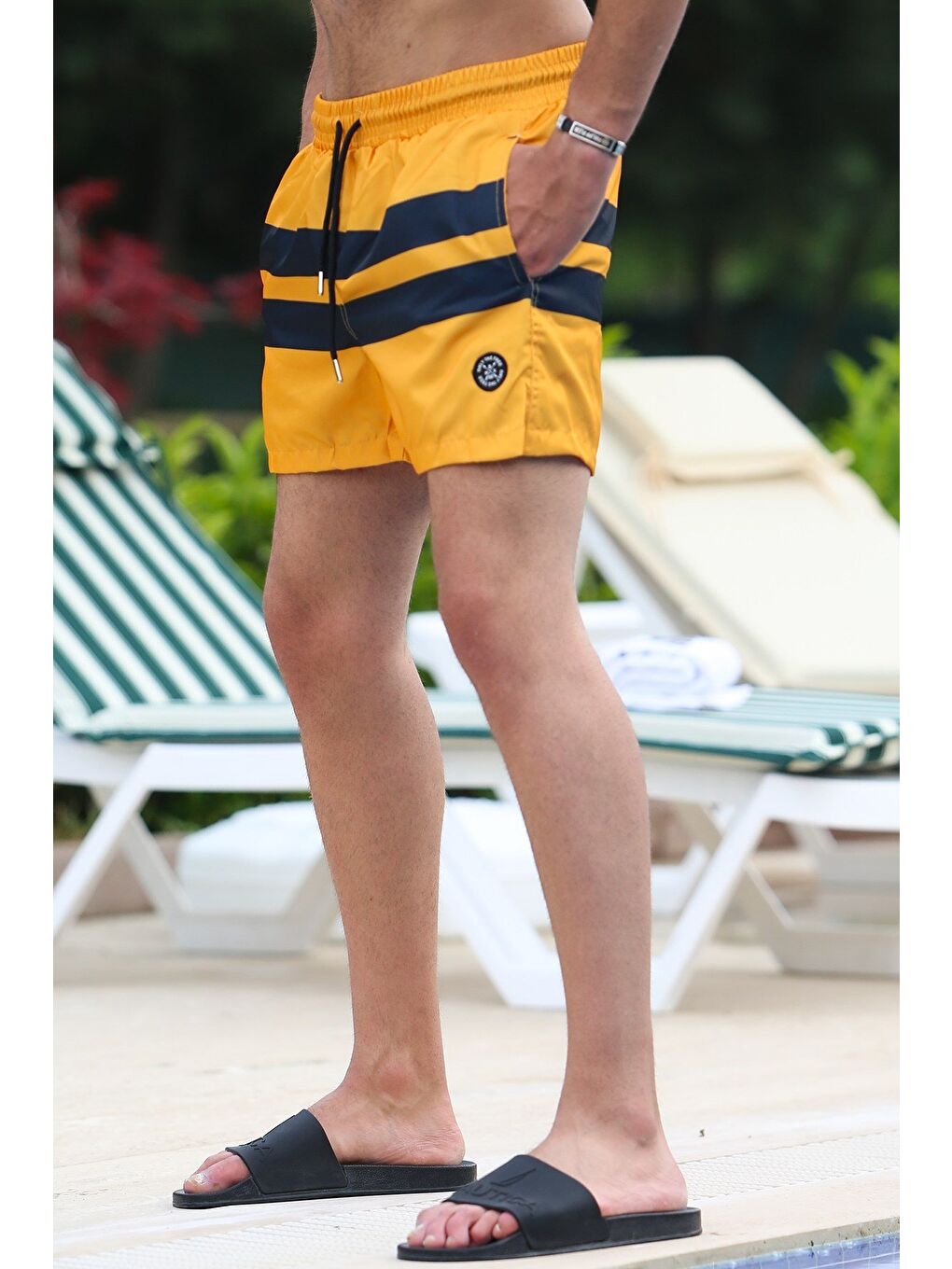 Sarı Hardal Erkek Deniz Şortu 4257-1