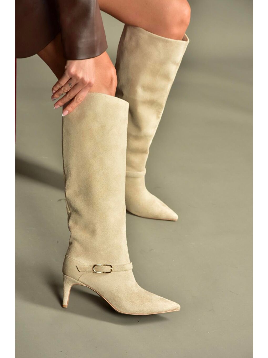 Bej Ten Kadın Çizme V820143202-3