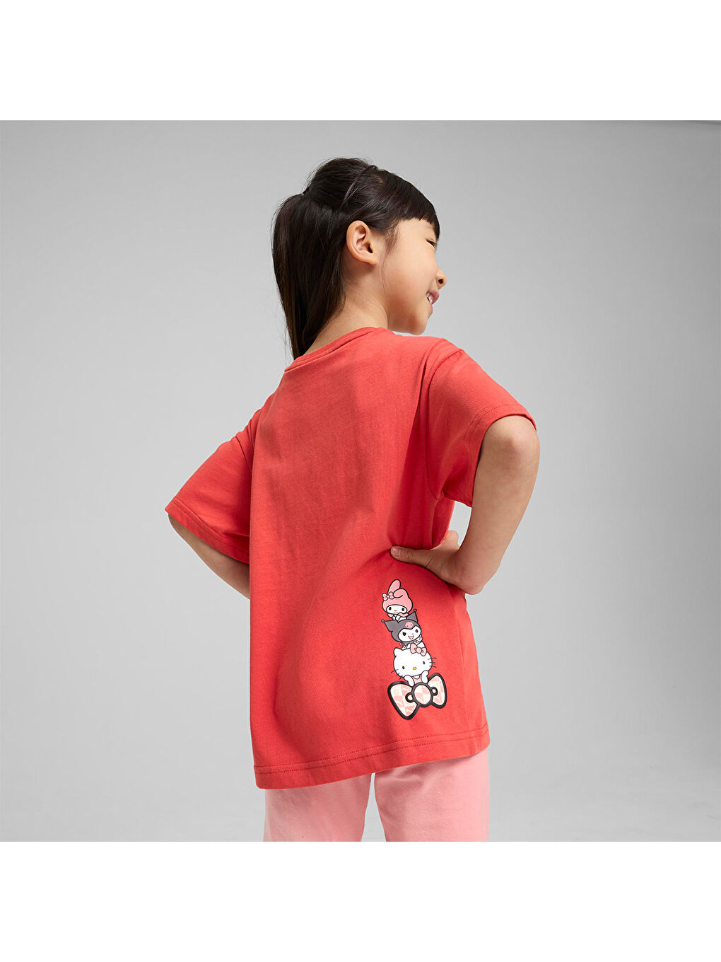X Hk&Fr Graphic Kız Çocuk Kırmızı Yuvarlak Yaka Tişört-2