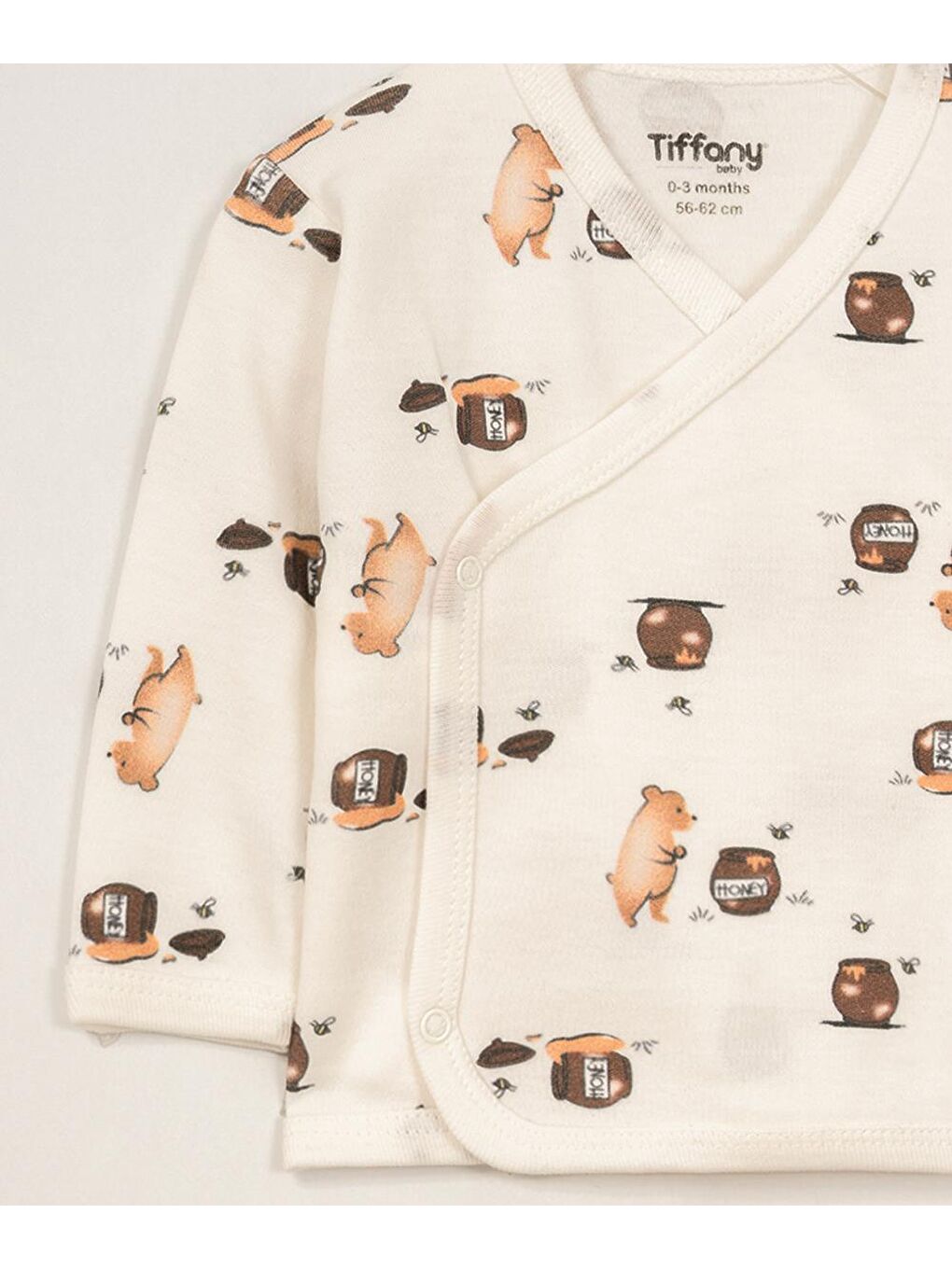 Karışık Honey Bear Tema Üçlü Zıbın Set-1