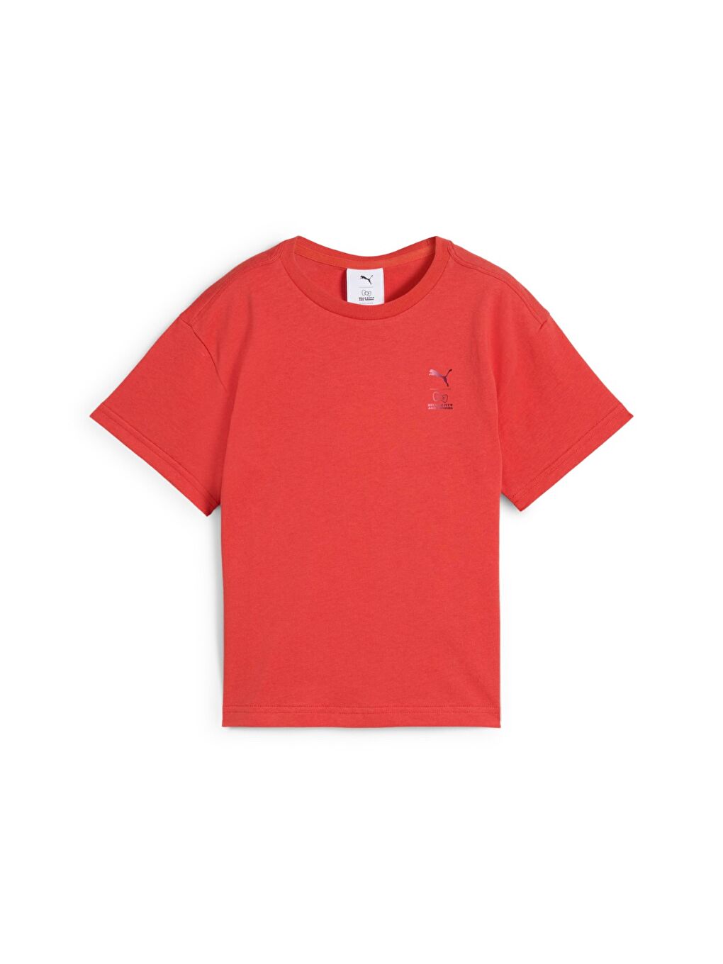 X Hk&Fr Graphic Kız Çocuk Kırmızı Yuvarlak Yaka Tişört-3