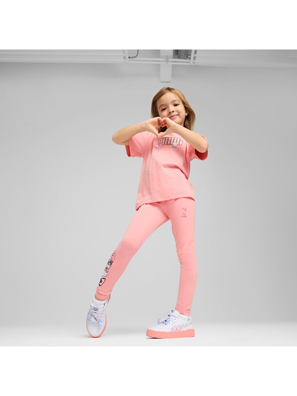 X Hk&Fr Kız Çocuk Pembe Tayt-1