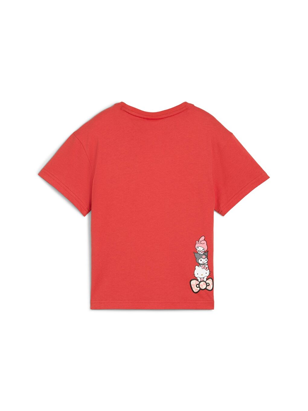 X Hk&Fr Graphic Kız Çocuk Kırmızı Yuvarlak Yaka Tişört-4