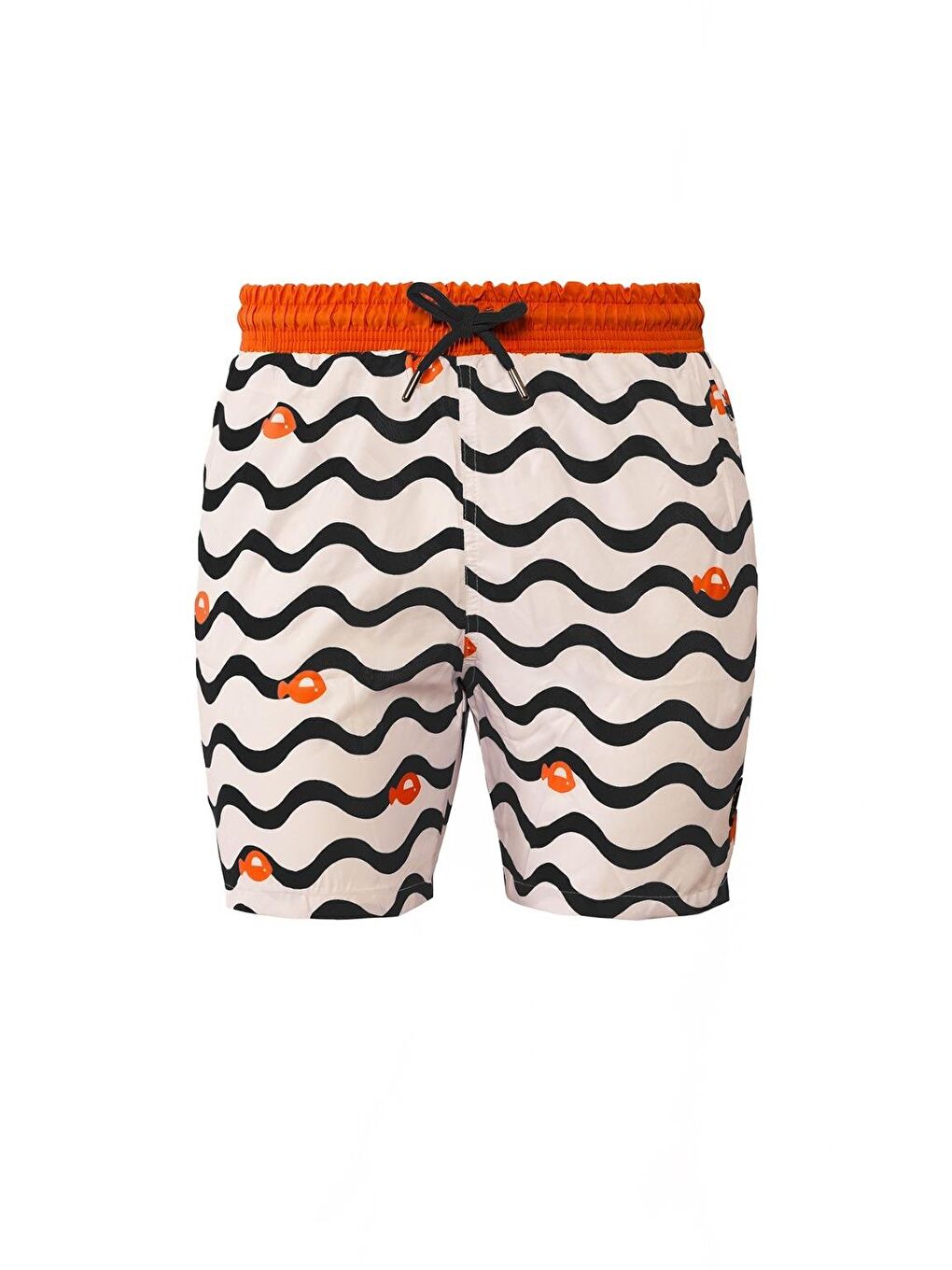 Siyah Arka Cepli Erkek Deniz Şortu 6896