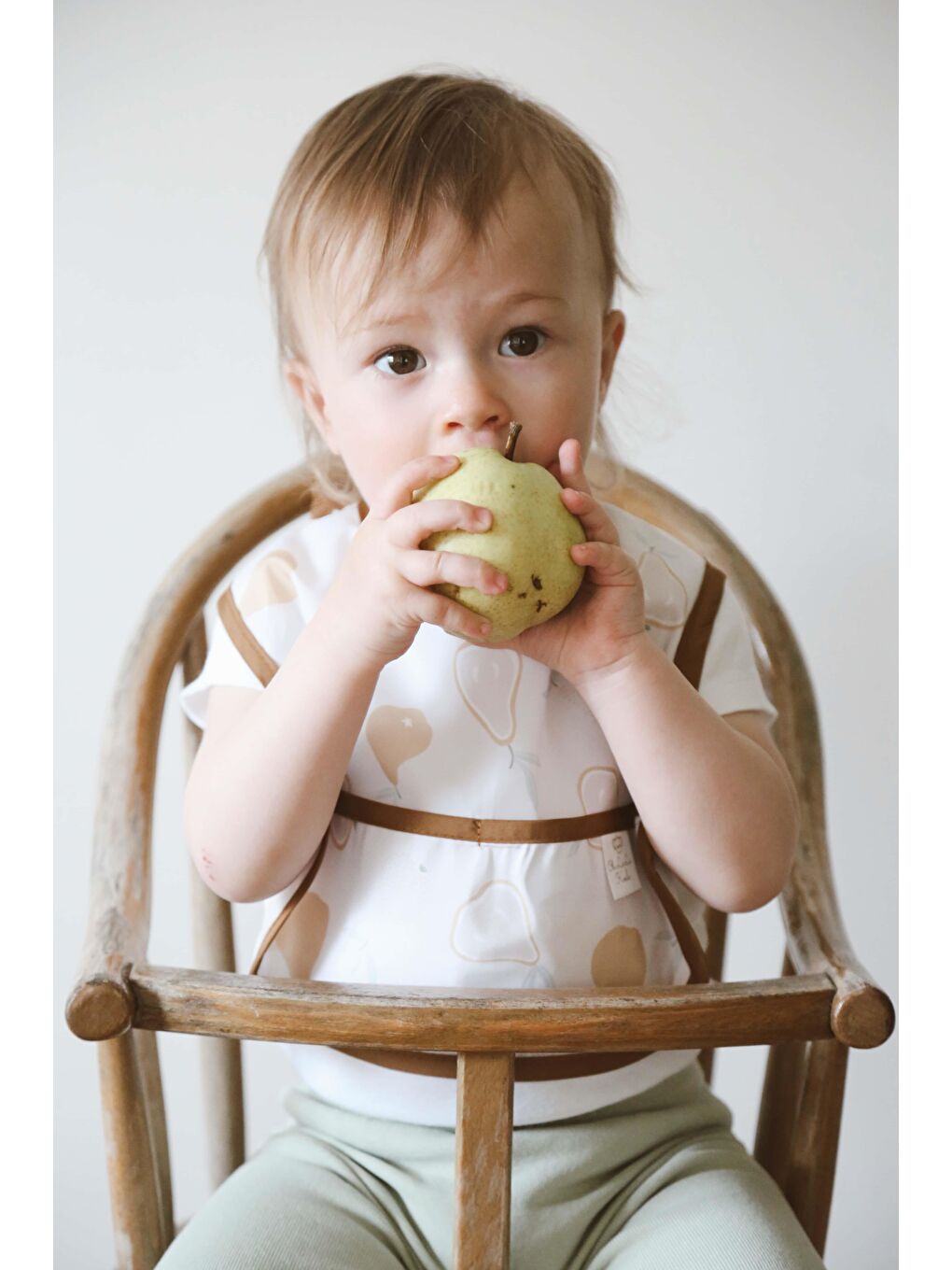 Kahverengi Biyeli 2Li Sıvı Geçirmez Mama Önlüğü 6-36 Ay-6