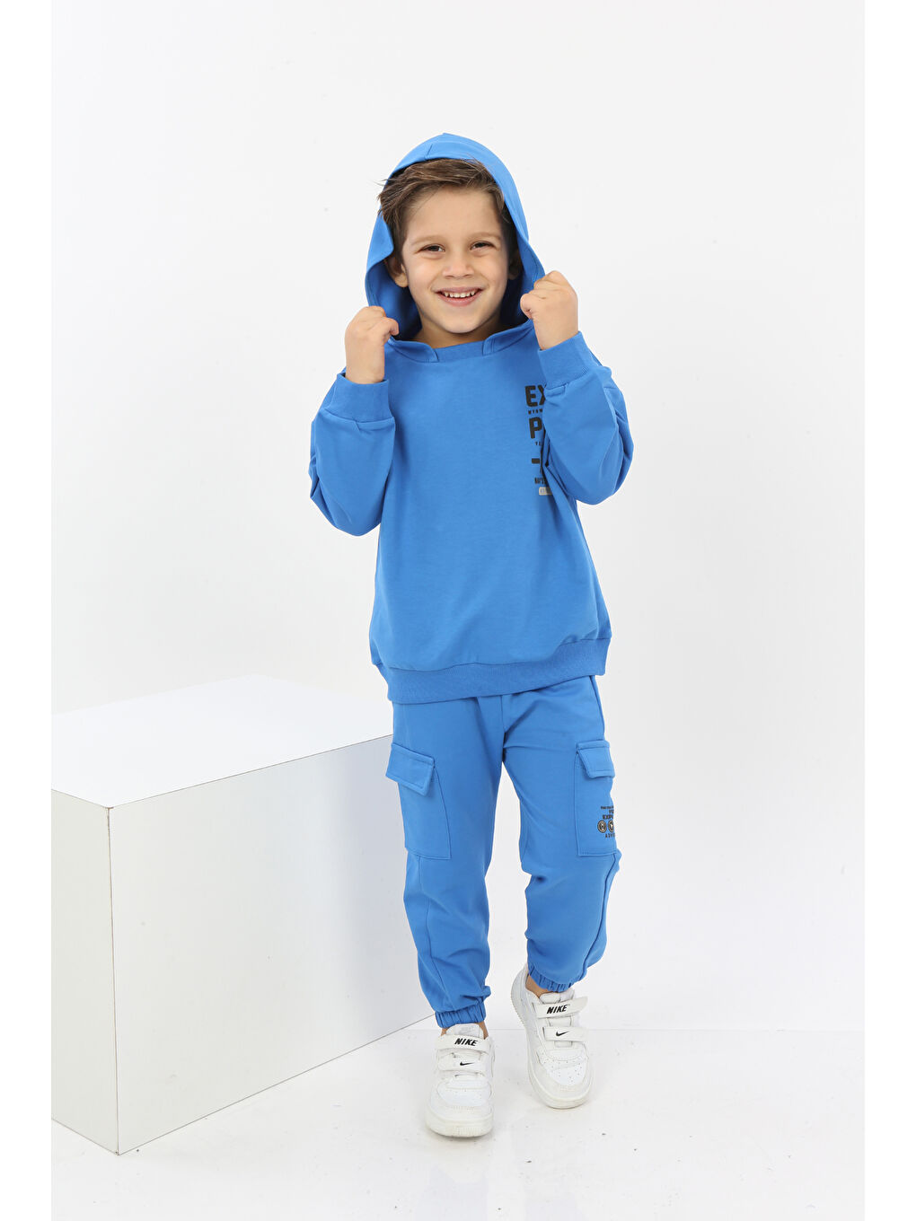 Mavi Erkek Çocuk ExPloRer Baskılı Eşofman Takım-2