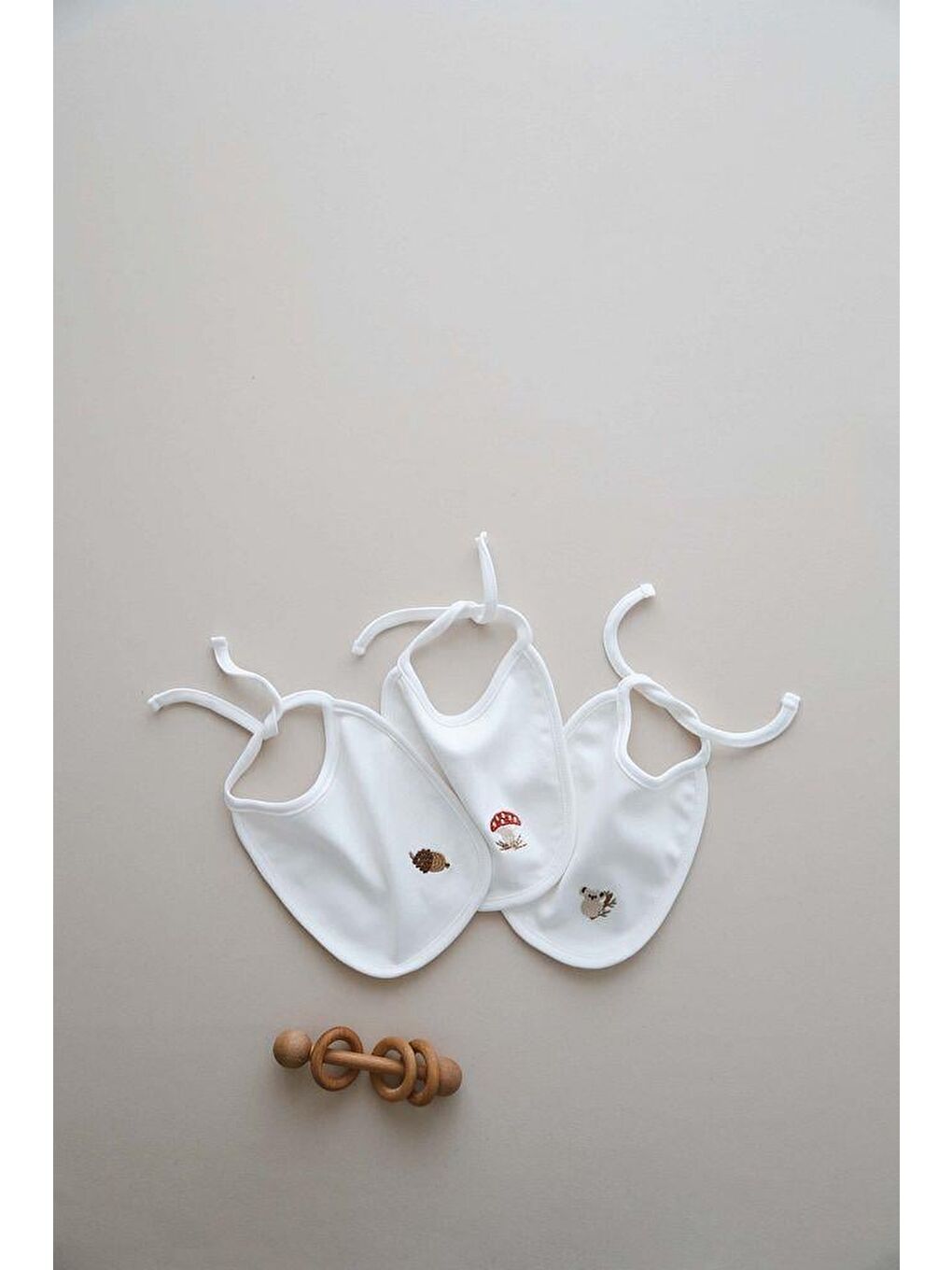 3Lü Biyeli Bebek Önlüğü 0-3 Ay Model 1