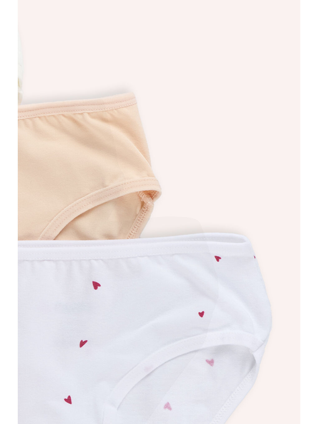 Karışık Kız Çocuk Kalp Desenli 3'lü Slip - İç Giyim-1