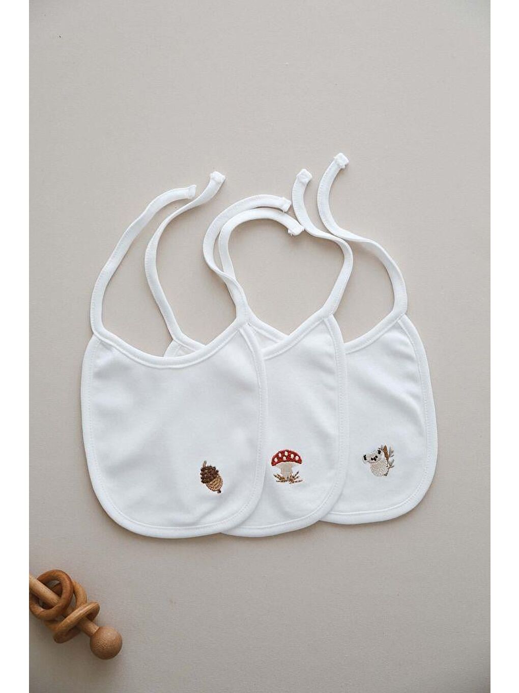 3Lü Biyeli Bebek Önlüğü 0-3 Ay Model 1-1