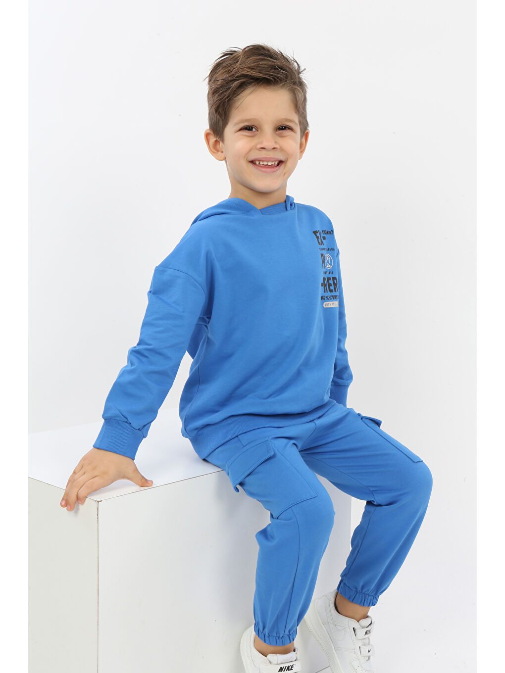 Mavi Erkek Çocuk ExPloRer Baskılı Eşofman Takım-4