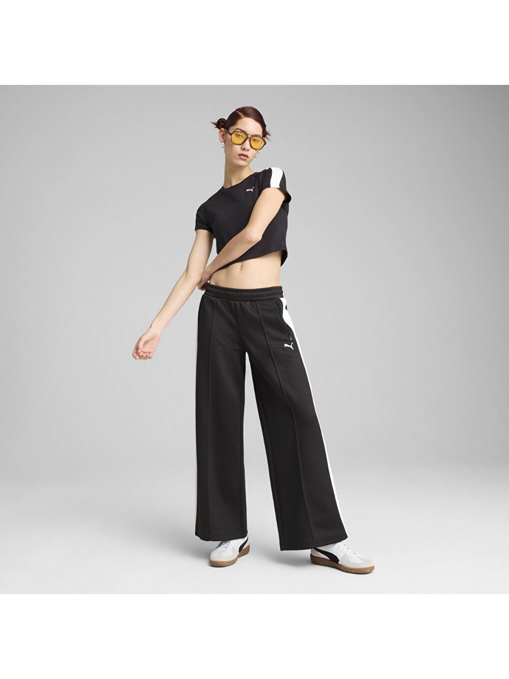 T7 Baby Kadın Siyah Yuvarlak Yaka Tişört-1