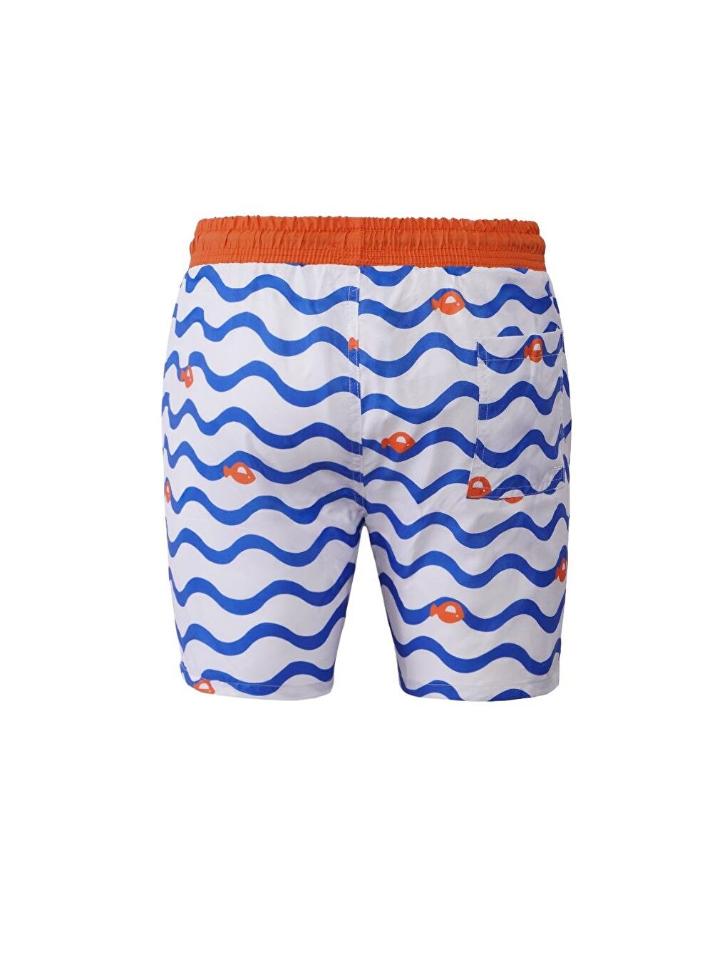 Mavi Arka Cepli Erkek Deniz Şortu 6896-1