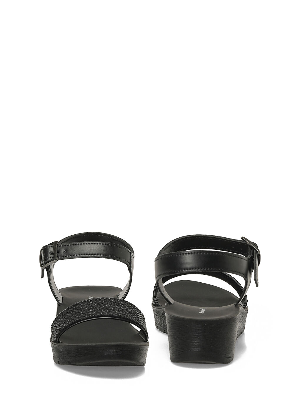 409064.Z6FX Siyah Kadın Dolgu Topuk Sandalet-4