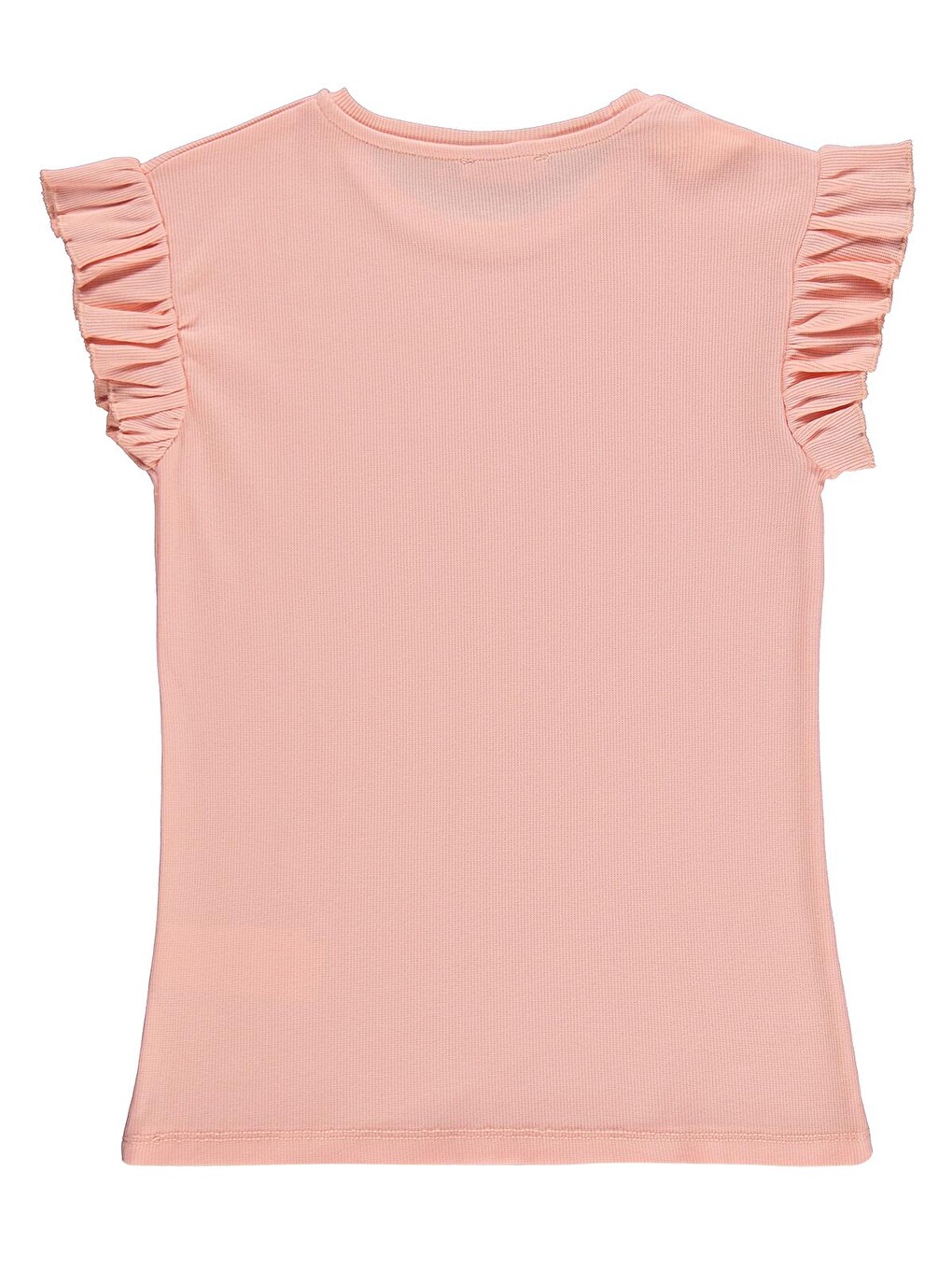 Pembe Girls Kolu Brodeli 10-13 Yaş Tişört - Pudra-1
