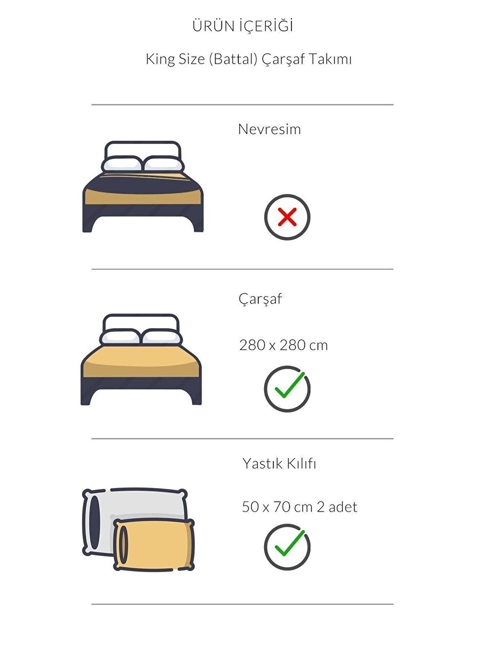Beyaz Pan Serisi Ranforce King Size Çarşaf Takımı %100 Pamuk Bej Kırmızı-2
