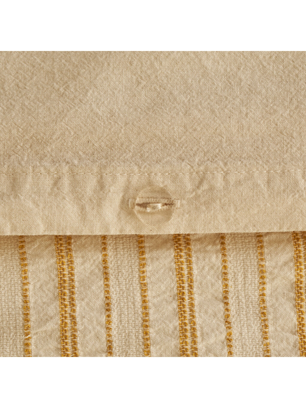 Sarı %100 Pamuk Sevilla Çift Kişilik Nevresim Takımı Hardal (200x220 cm)-3