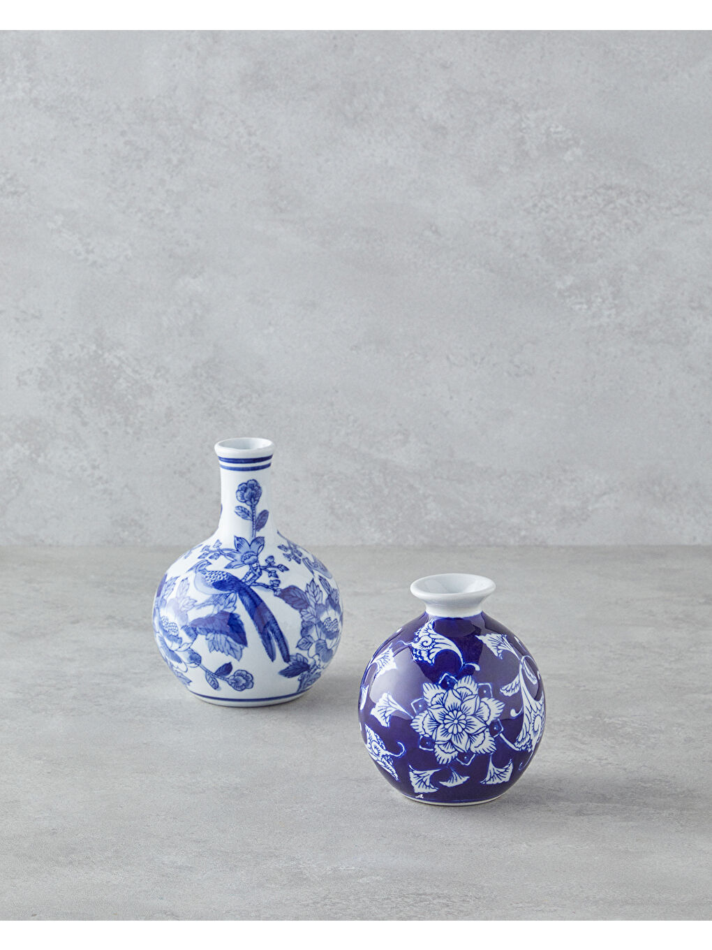 Glance Vazo 12x12x16 cm Mavi-Beyaz-2