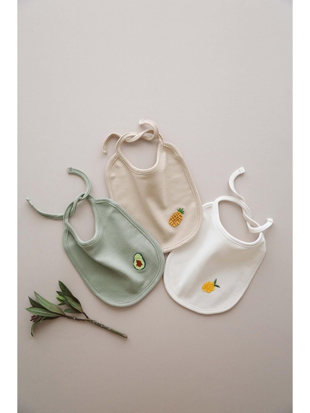 3Lü Biyeli Bebek Önlüğü 0-3 Ay Model 3