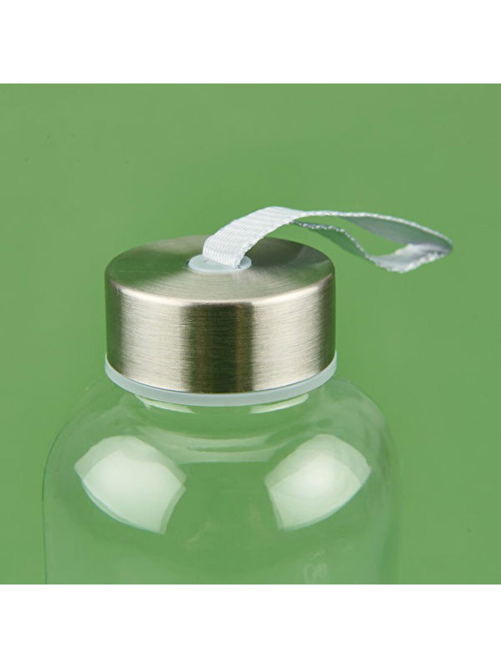 H2O Pelüş Kılıflı Cam Matara Gri Şeffaf-1