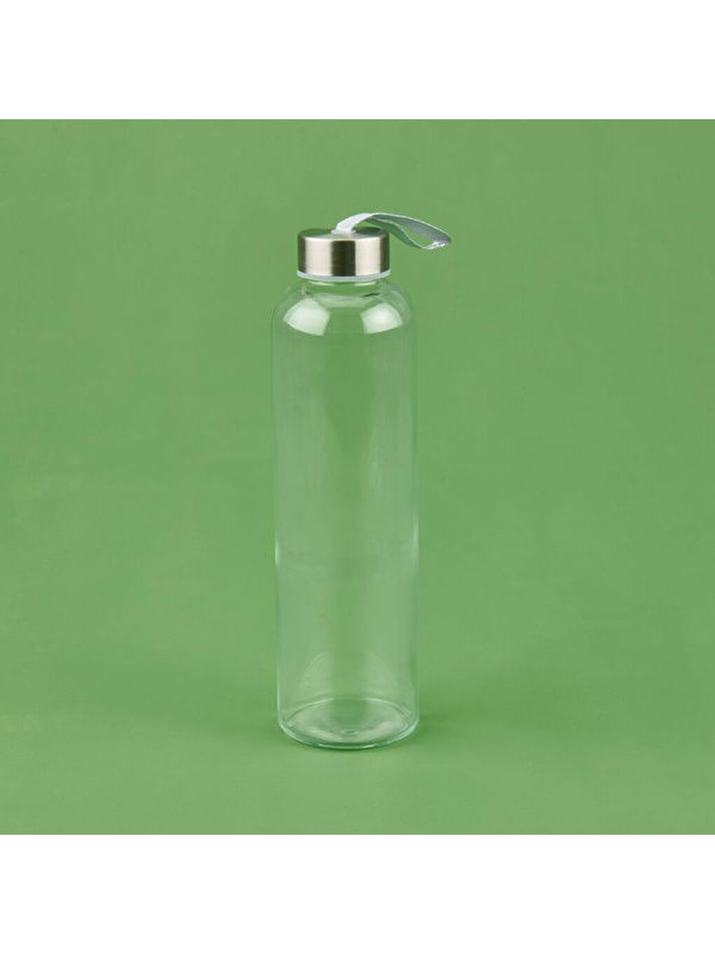 H2O Pelüş Kılıflı Cam Matara Gri Şeffaf-3