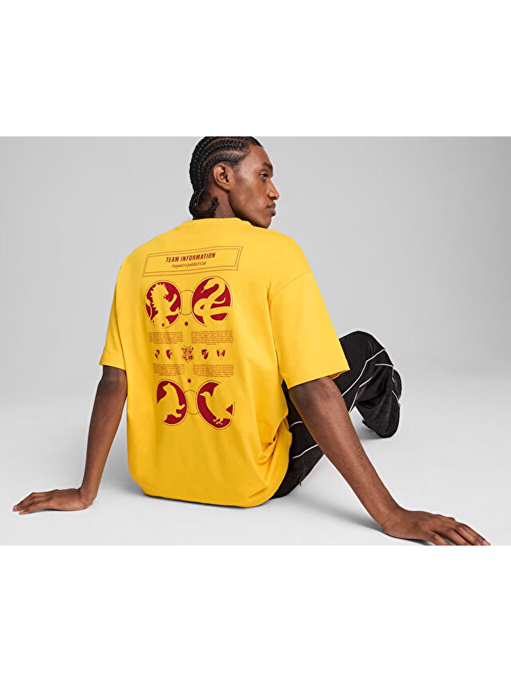 Puma X Harry Potter Tee Unisex Günlük Tişört 63009234 Sarı-1