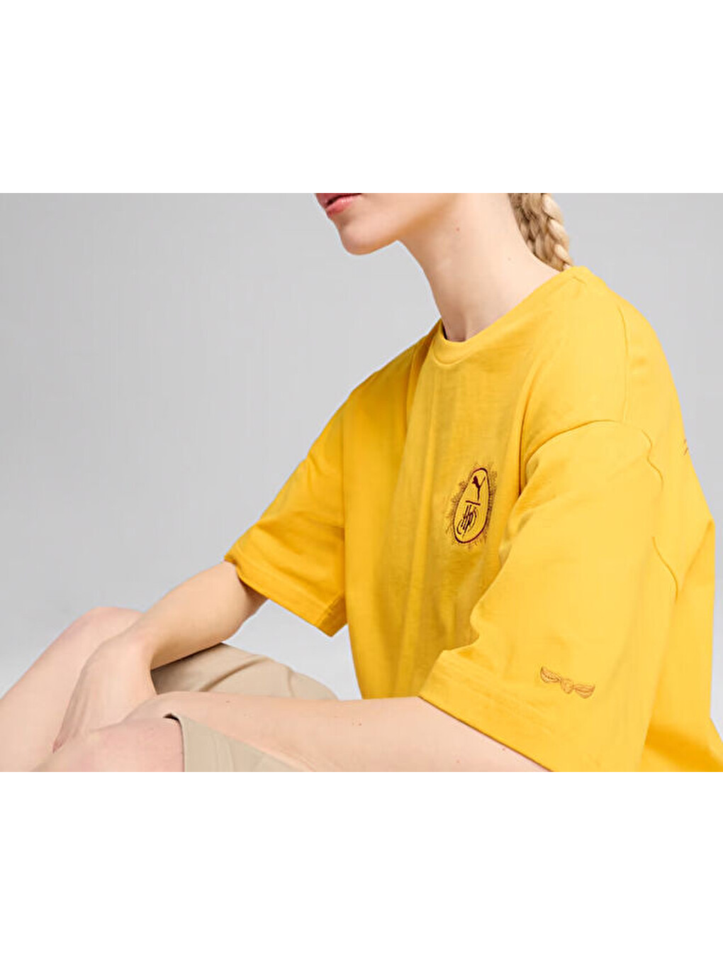 Puma X Harry Potter Tee Unisex Günlük Tişört 63009234 Sarı-2
