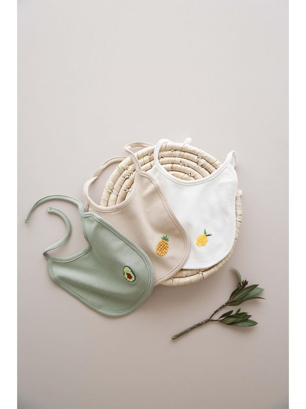 3Lü Biyeli Bebek Önlüğü 0-3 Ay Model 3-5