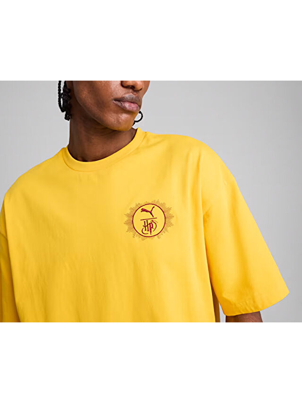 Puma X Harry Potter Tee Unisex Günlük Tişört 63009234 Sarı-3