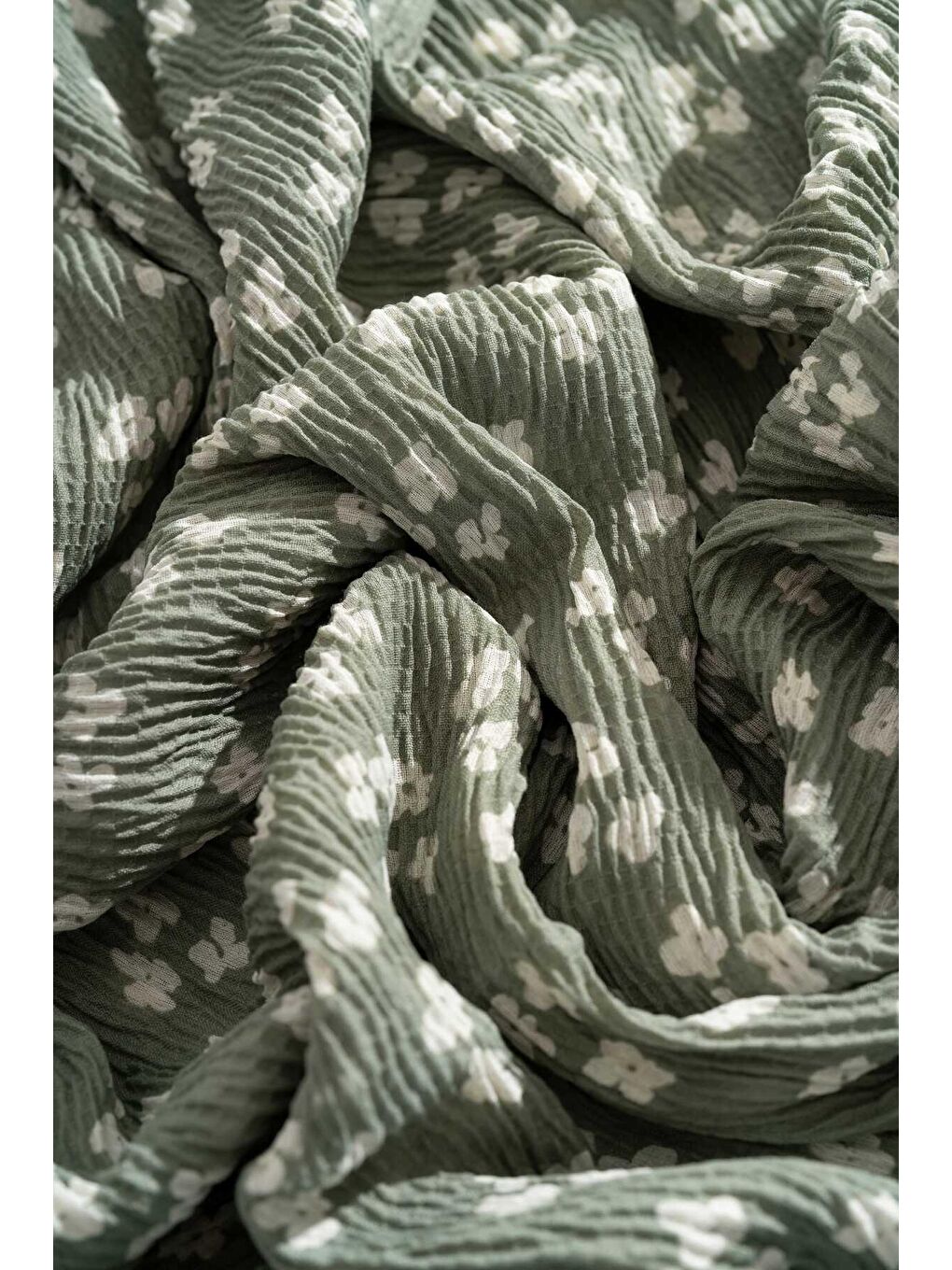 Karışık Kadın Kırışmaz Tesettür 3'lü Bürümcük Şal Paketi (Çikolata-Küf Yeşili-Açık Gri)-3