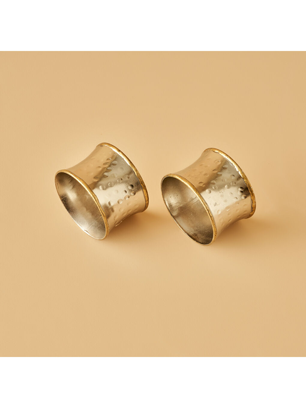 Gri Lara Peçete Halkası 2'li Silver (4,5x4,5x3,5 cm)