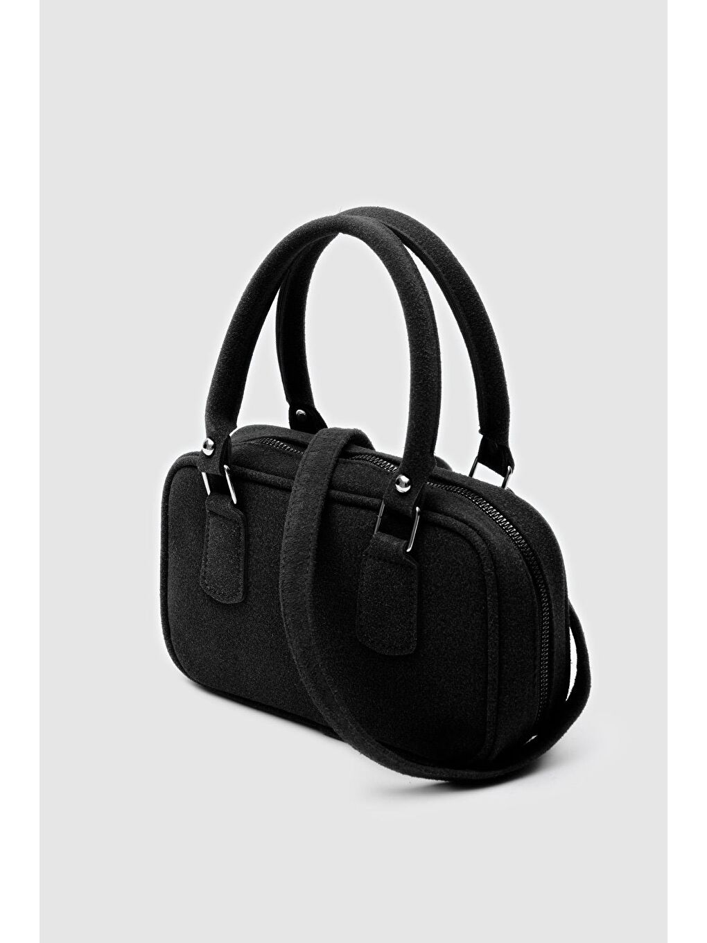 Hug Süet El Ve Çapraz Çanta Siyah-3