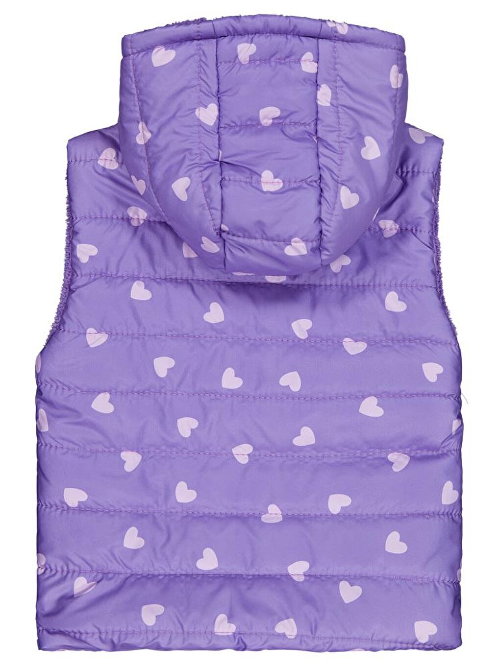 Mor Girls Kalp Baskılı 6-9 Yaş Yelek - Lila 6-7 Yaş-2