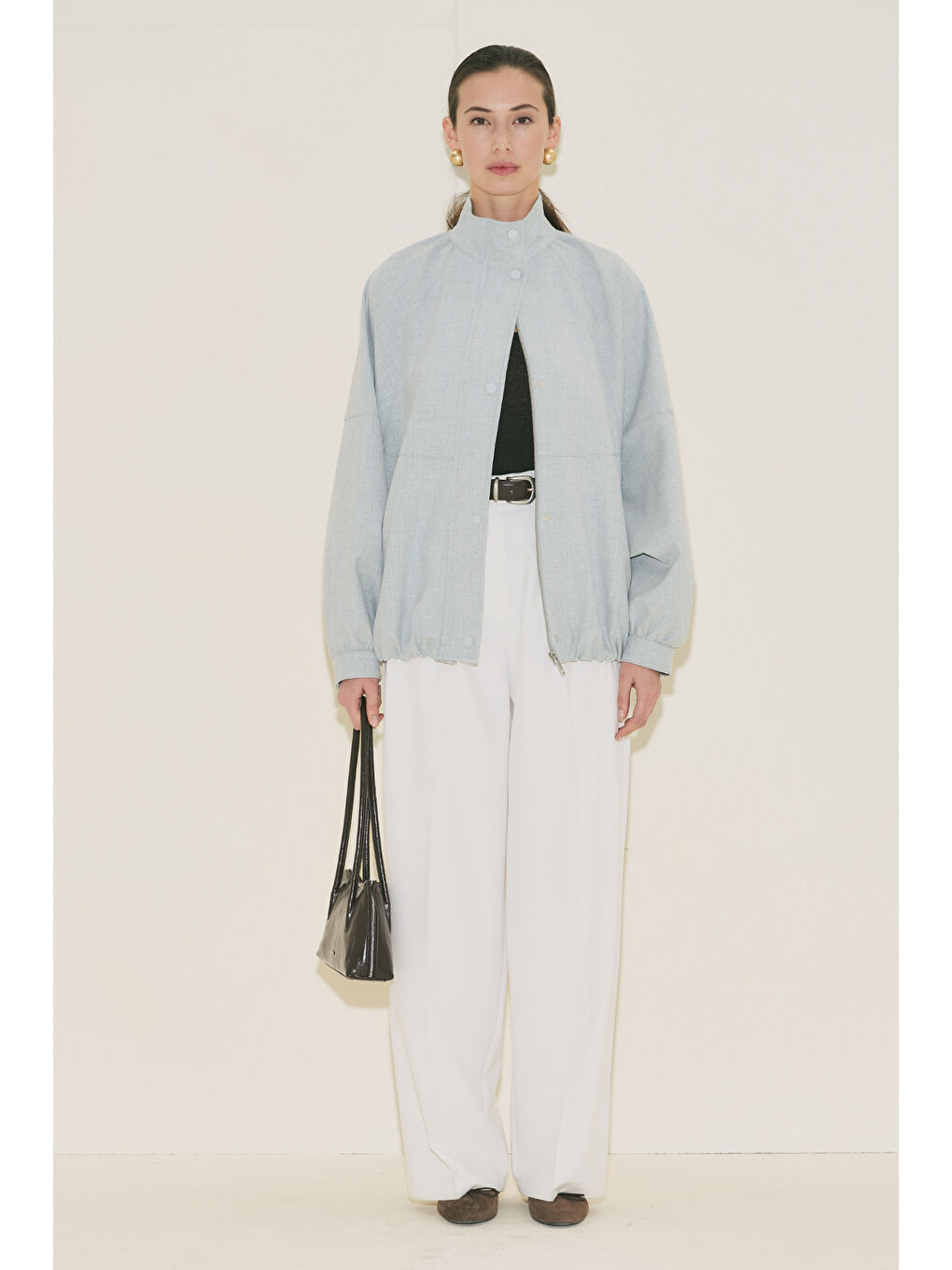 Premıum Bomber Ceket Mavi-5