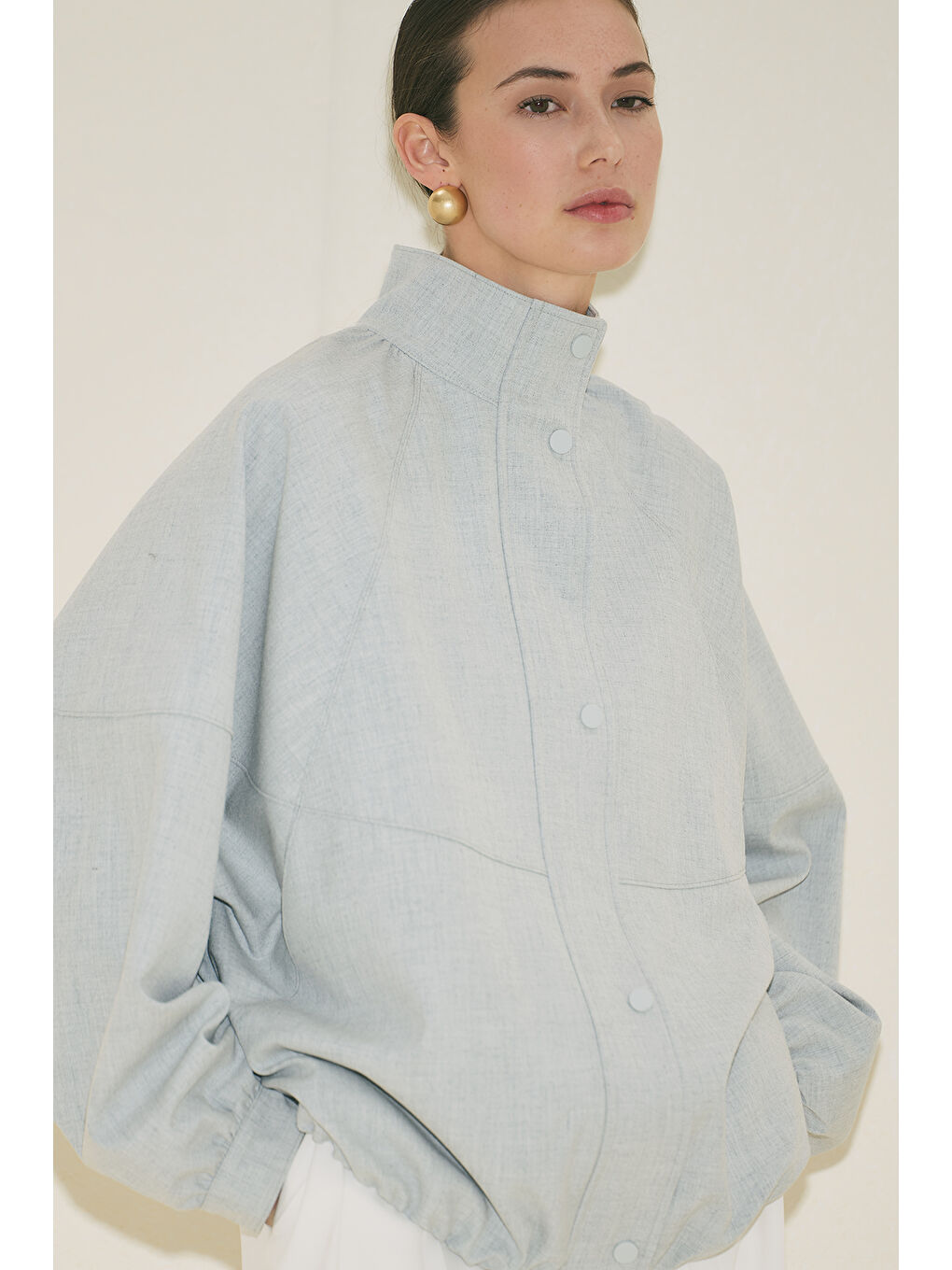 Premıum Bomber Ceket Mavi-6